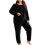 Women's Plus Size Flannel Pajama Set Long Sleeve Pants 5