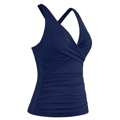 Γυναικείο Μπικίνι Τοπ με V-Neck, Μονόχρωμο και Αφαιρούμενη Ενίσχυση 2