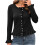 Leichte Strickjacke für Damen, einfarbig, lässiges Oberteil 2