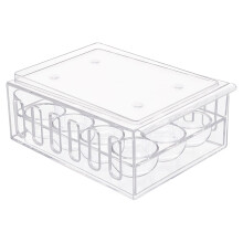 Eierhalter für den Kühlschrank, transparent, stapelbar, 12 oder 18 Stück