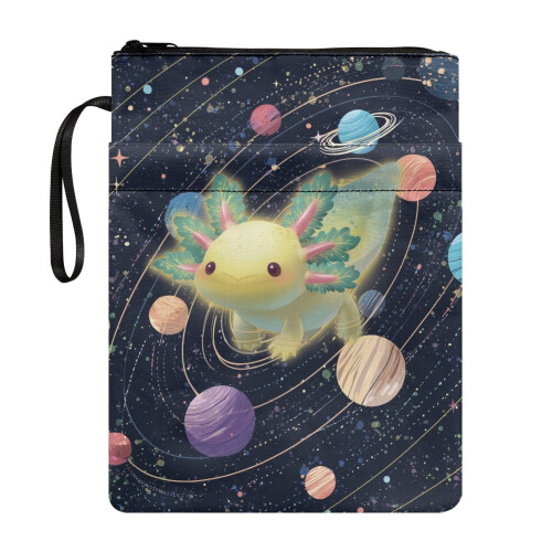 Buchhülle mit Salamandermuster aus waschbarem Polyester, dekorativer Buchorganizer