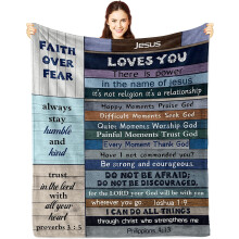 Christliche Inspirationsdecke für Frauen und Männer (76 x 102 cm) – Religiöses und spirituelles Geschenk, geeignet für religiöse Geschenke