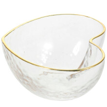Glass Heart-Shaped Dessert Bowl Clear 1 Piece