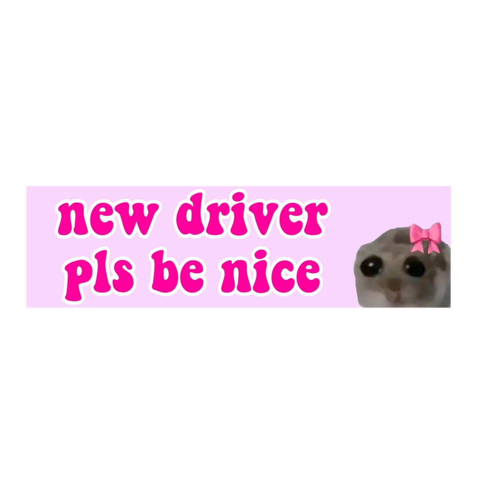 Cute Student Driver Magnet Sticker Â Reflective Bumper Sign For New/Beginner Drivers, Compatible With All Cars 9493189682944