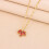 Romantic Red Maple Leaf Pendant Necklace Titanium Steel 3