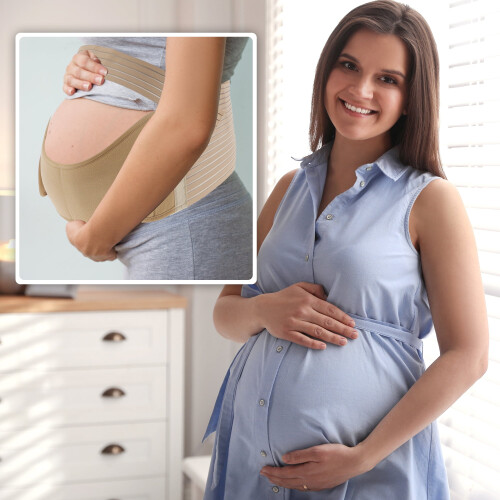 Pregnancy Belly Band Breathable Support Belt Black X-Large 1