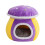Coussin champignon pour chats et chiens, violet, petite taille 1