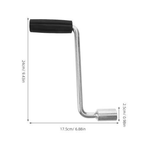 RV Elevating Crank Steel Handle for Camper 1 Pc 1