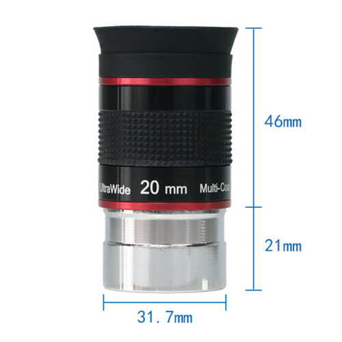 20mm 68 Ultra Wide Eyepiece for 1.25in Interface 1