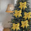 Christmas Tree Bows Yellow Sequined Bowknot Ornaments 6 Pack 1