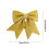 Christmas Tree Bows Yellow Sequined Bowknot Ornaments 6 Pack 3