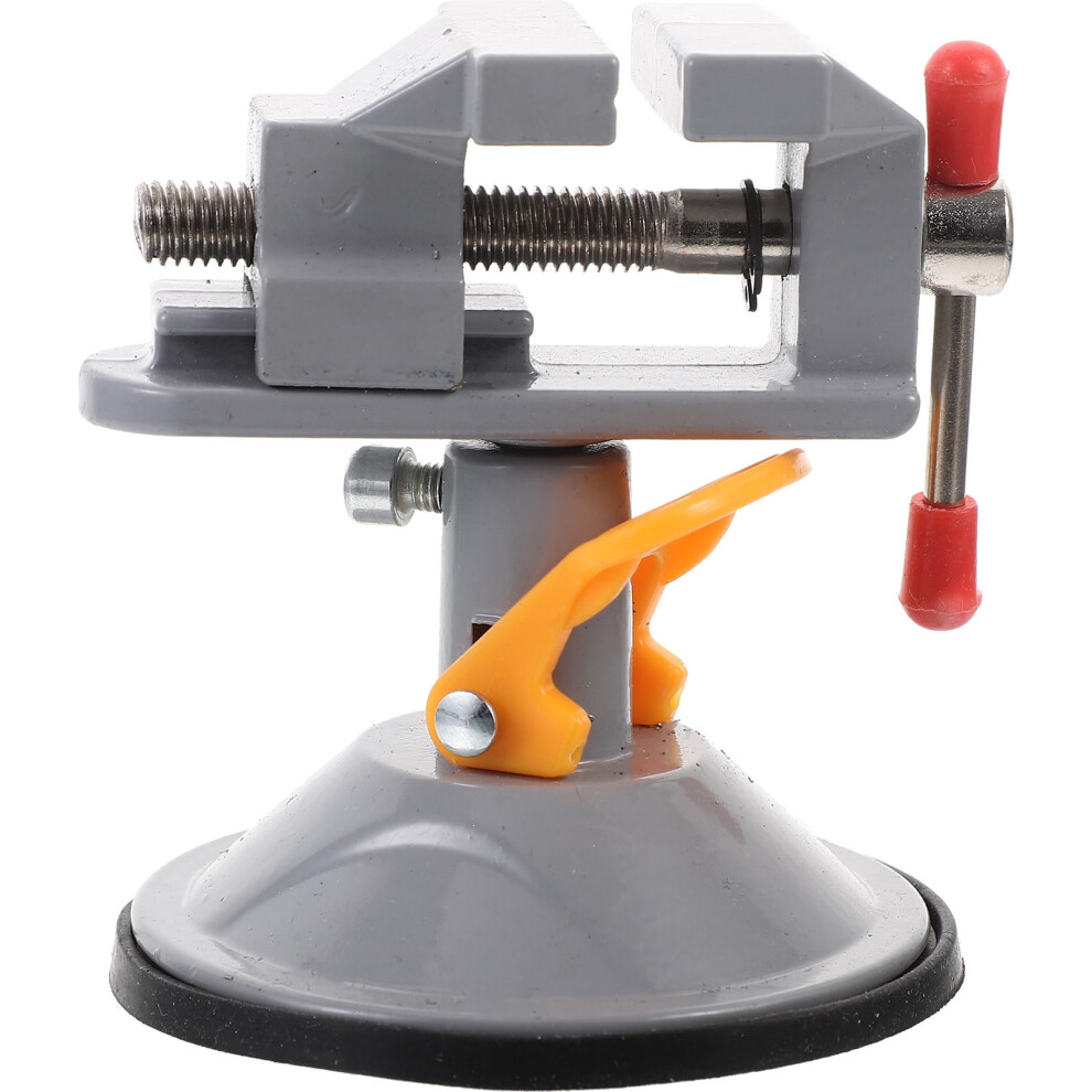 Silver Table Vise Clamp With Suction Degree Rotation For Woodworking 9482726333135