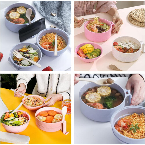 Ramen-Schüssel-Set mit Essstäbchen und Löffel (1 Stück) 1