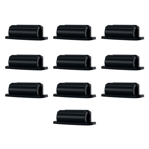 10 Stück Stiftclip-Halter 5,5 x 2 x 1,7 cm Schwarz 1