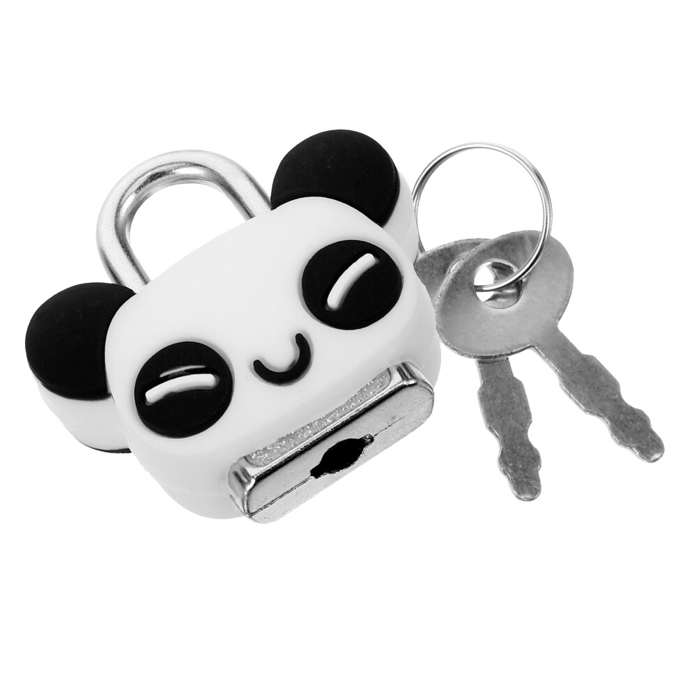 Vintage Panda-Shaped Metal Padlock With Key, Lightweight 902370237768
