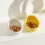 Ceramic Bird Feeder with Peony Pattern Yellow 4