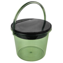 Small Tea Dregs Drainage Bucket with Lid Water Separation Bin Countertop Trash Can for Tea Grounds Indoor Compost Bin for Home Use Light Green