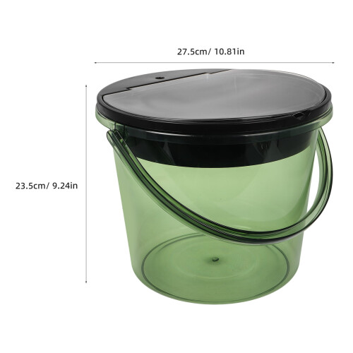 Tea Dregs Drainage Bucket with Lid Light Green 1