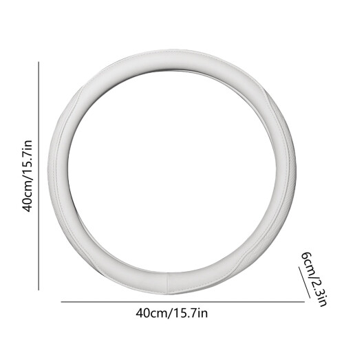 Steering Wheel Cover White Thin Handle Antislip Universal 2