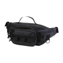 Fishing Tackle Bag Chest Pack Oxford Pack Crossbody Organizer Waist Pack Fishing Bag Fishing Fanny Pack Camping Outdoor Black