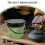Tea Dregs Drainage Bucket with Lid Light Green 3