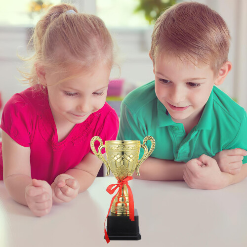 Golden Lightweight Plastic Trophy for Ceremony and Celebration Decor 2