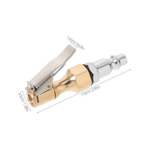Brass Air Nozzle Self-Locking Quick Connect Tire Inflation 1