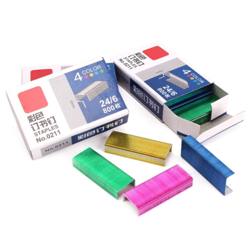 12 Gauge Multicolor Staple 24/6# Heavy Duty Metal Staple For Document Binding 2