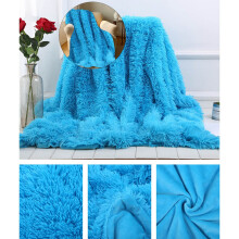 Faux Fur Blankets Queen Size, Soft Fuzzy Fluffy Blanket, Warm Thick Sherpa Long Hair Shag Lightweight Cozy Throw for Bedroom Sofa Couch