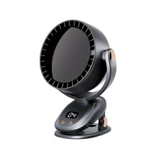 Automatic Shaking Head Clip Fan, Bladeless, 6-Speed, 3600mAh, Quiet, for Desk/Clip Use