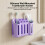 (Purple) Wall-Mounted Silicone Toothbrush Holder with Suction Cup 2