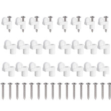 Window Screen Clips with Screws – Black Storm Window Holders, Compatible with Standard Screens & Doors