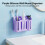 (Purple) Wall-Mounted Silicone Toothbrush Holder with Suction Cup 4
