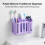 (Purple) Wall-Mounted Silicone Toothbrush Holder with Suction Cup 5