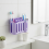 (Purple) Wall-Mounted Silicone Toothbrush Holder with Suction Cup 6