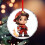 Cartoon Firefighter Glass Ornament Round 1 Pack 5