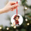 Cartoon Firefighter Glass Ornament Round 1 Pack 6