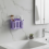 (Purple) Wall-Mounted Silicone Toothbrush Holder with Suction Cup 7