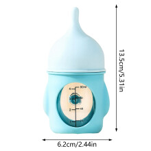(Blue 80ml) Pet Nursing Bottle for Puppies & Kittens, Easy Clean