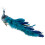 Artificial Blue Peacock Feathered Simulation Birds Christmas Tree Decorations 3