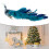 Artificial Blue Peacock Feathered Simulation Birds Christmas Tree Decorations 6