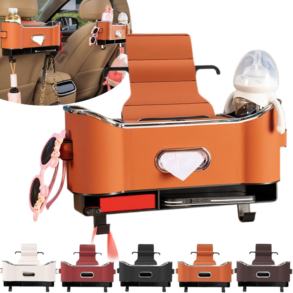 Multifunctional Universal Car Seat Back Organizer Bag Â Pu Leather, Tissue Holder, Compatible With Most Vehicles 9327961861206
