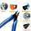 2-Pack 6" Precision Flush Cutters, Spring-Loaded Side Cutting Pliers, compatible with Sharp Diagonal Cutters 2