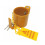King Pin Lock Solid Steel Anti-Theft with Yellow Tag 2 Keys 3