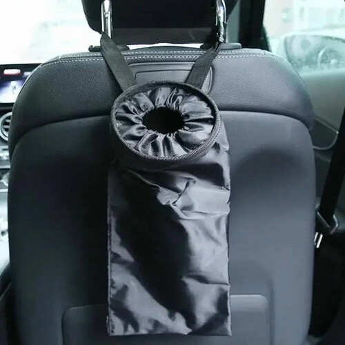 Universal Car Garbage Bag Back Seat Headrest Litter Trash Garbage Can 1