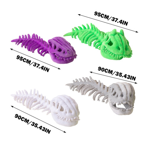 Dinosaur Skeleton Plush Hat and Tail Set for Kids 2