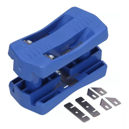 Adjustable Width Range Banding Trimmer, Plastic Banding Cutter with Durable PVC Casing for Woodworking Tool and Cabinet Making