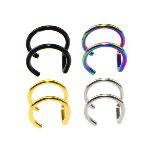 4 PCS Fake Nose Ring Stud Nose Rings No Piercing Ear Cuff