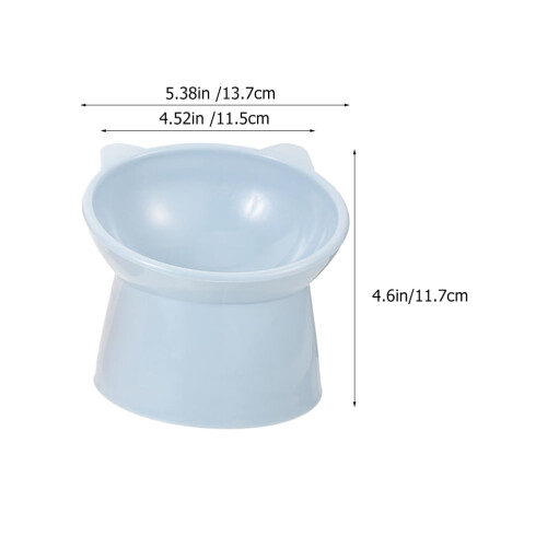 unbranded 2pcs Elevated Bowl Raised Plastic Cat Bowl High Based Food Bowl Feeding Container 1