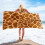 Cow Print Microfiber Shawl Beach Towel Square 4